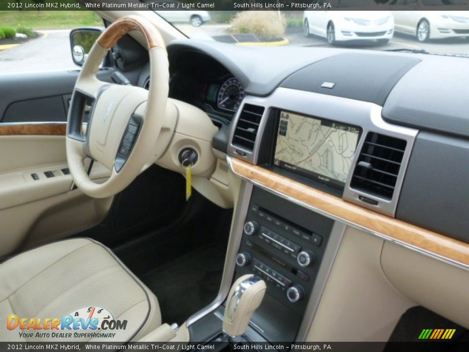 2012 Lincoln MKZ Hybrid White Platinum Metallic Tri-Coat / Light Camel Photo #9