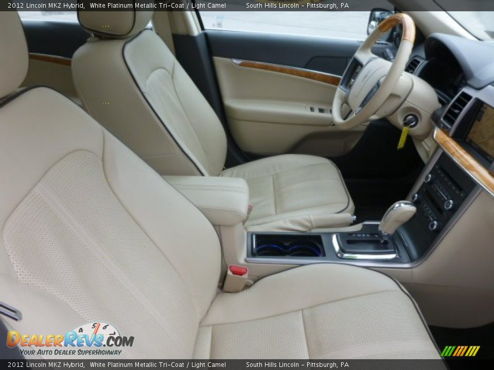 2012 Lincoln MKZ Hybrid White Platinum Metallic Tri-Coat / Light Camel Photo #10