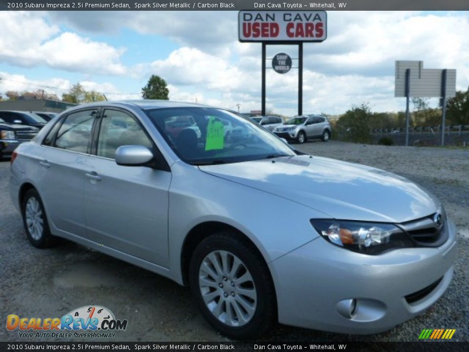 2010 Subaru Impreza 2.5i Premium Sedan Spark Silver Metallic / Carbon Black Photo #1