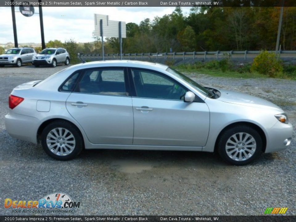 2010 Subaru Impreza 2.5i Premium Sedan Spark Silver Metallic / Carbon Black Photo #2