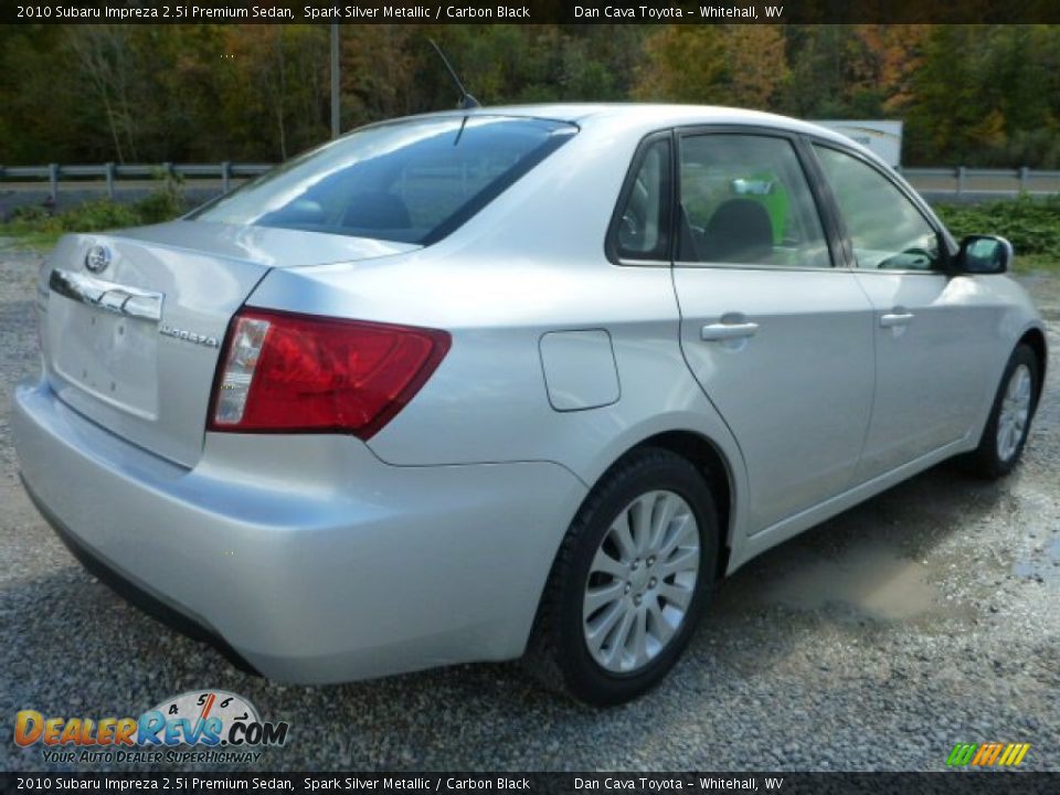 2010 Subaru Impreza 2.5i Premium Sedan Spark Silver Metallic / Carbon Black Photo #3