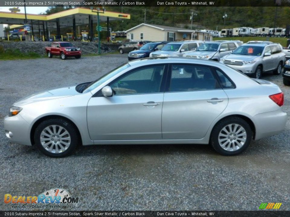 2010 Subaru Impreza 2.5i Premium Sedan Spark Silver Metallic / Carbon Black Photo #6