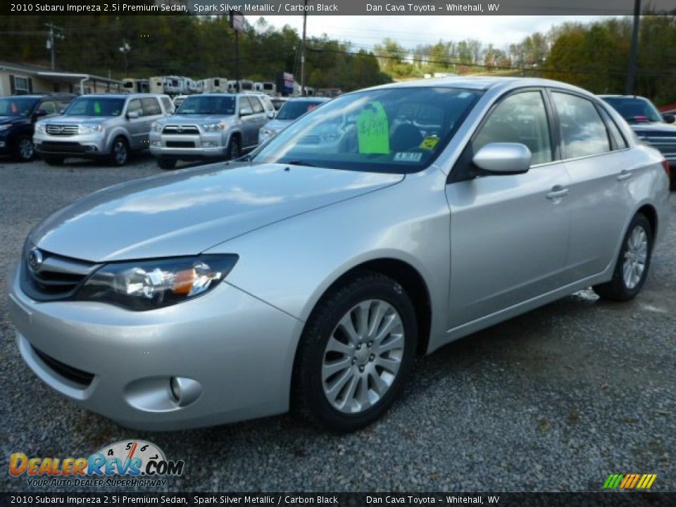 2010 Subaru Impreza 2.5i Premium Sedan Spark Silver Metallic / Carbon Black Photo #7