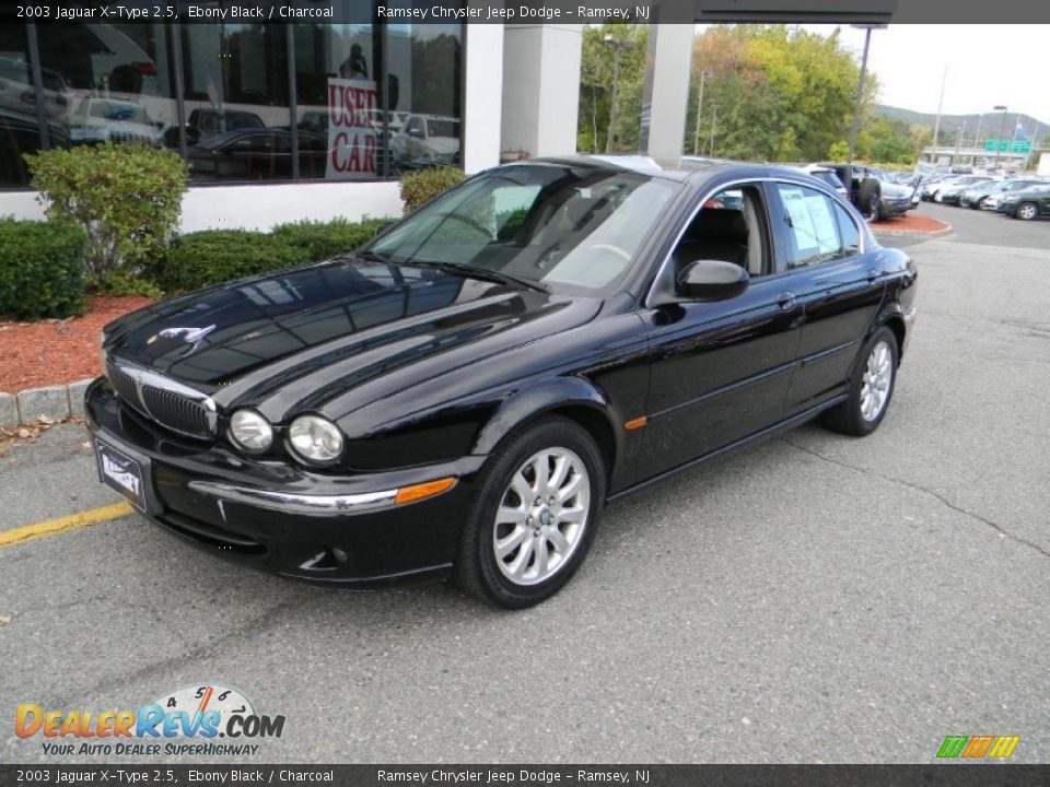 2003 Jaguar X-Type 2.5 Ebony Black / Charcoal Photo #1
