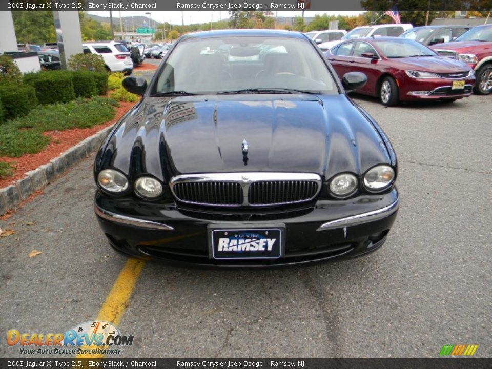 2003 Jaguar X-Type 2.5 Ebony Black / Charcoal Photo #2