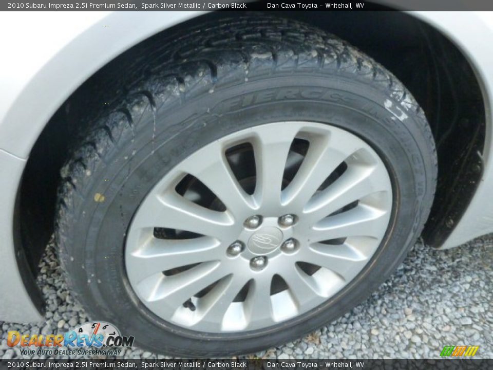 2010 Subaru Impreza 2.5i Premium Sedan Spark Silver Metallic / Carbon Black Photo #9