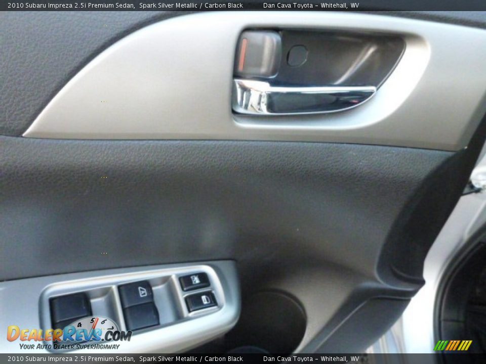 2010 Subaru Impreza 2.5i Premium Sedan Spark Silver Metallic / Carbon Black Photo #13