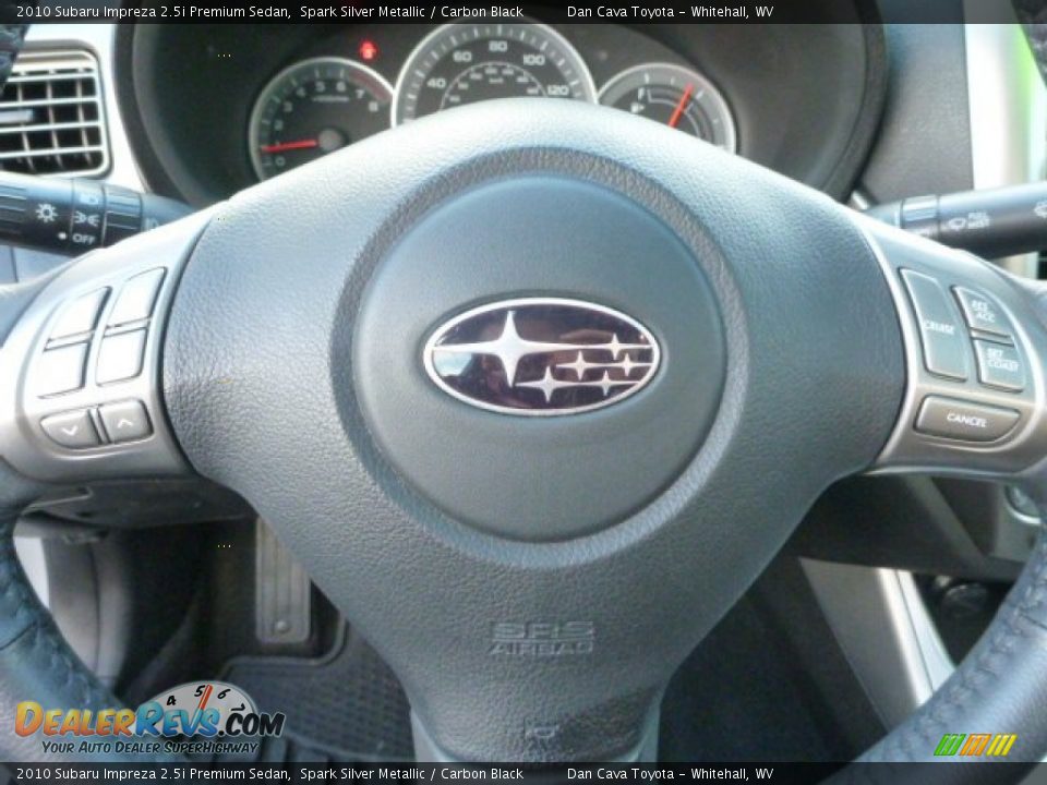 2010 Subaru Impreza 2.5i Premium Sedan Spark Silver Metallic / Carbon Black Photo #16
