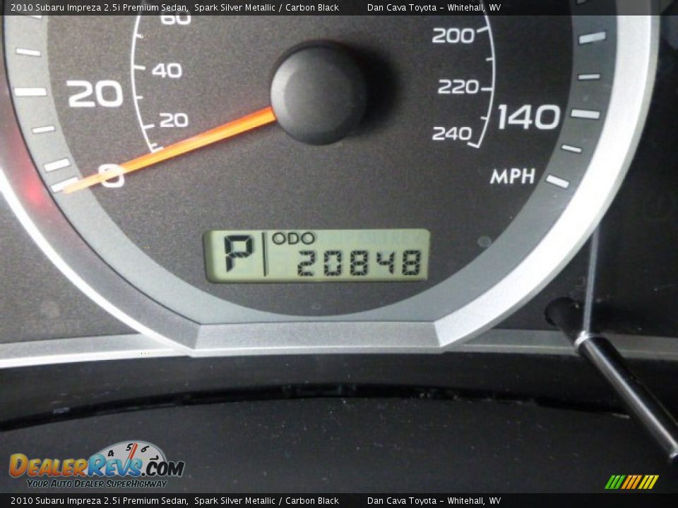 2010 Subaru Impreza 2.5i Premium Sedan Spark Silver Metallic / Carbon Black Photo #20
