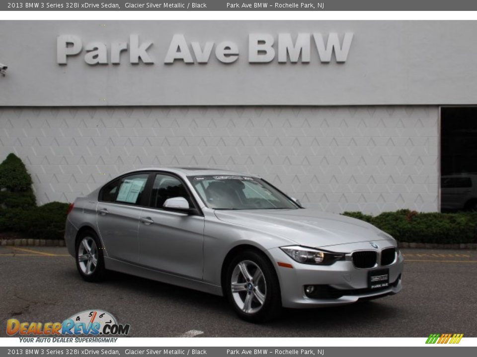 2013 BMW 3 Series 328i xDrive Sedan Glacier Silver Metallic / Black Photo #1