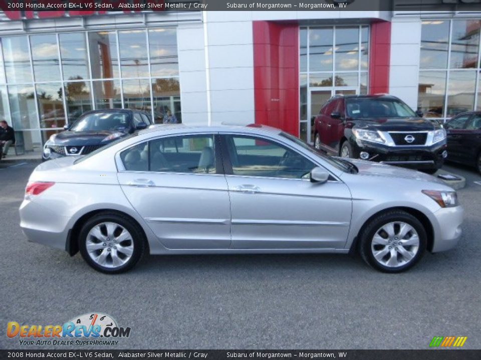 2008 Honda Accord EX-L V6 Sedan Alabaster Silver Metallic / Gray Photo #2
