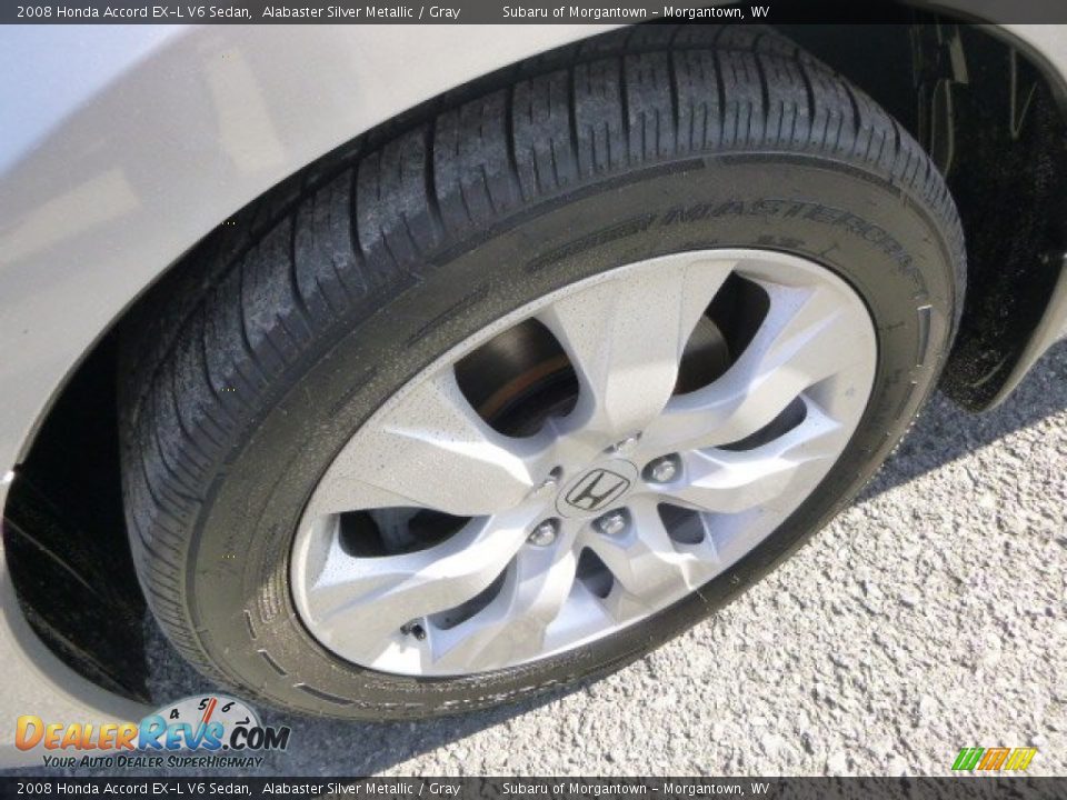 2008 Honda Accord EX-L V6 Sedan Alabaster Silver Metallic / Gray Photo #8