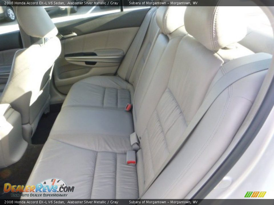 2008 Honda Accord EX-L V6 Sedan Alabaster Silver Metallic / Gray Photo #11