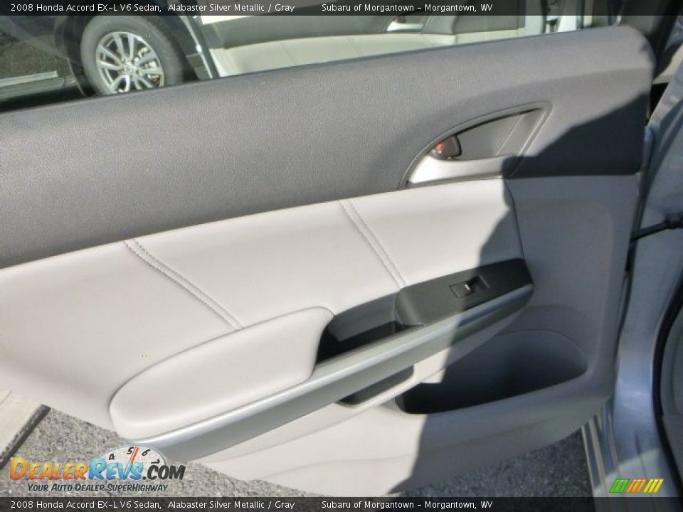 2008 Honda Accord EX-L V6 Sedan Alabaster Silver Metallic / Gray Photo #13