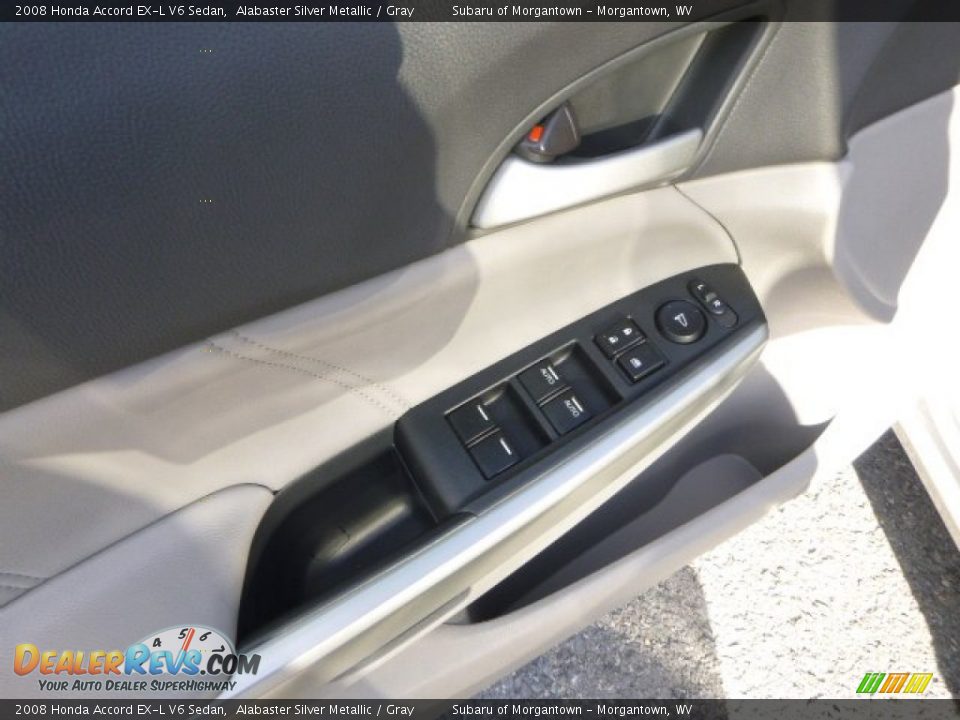 2008 Honda Accord EX-L V6 Sedan Alabaster Silver Metallic / Gray Photo #14
