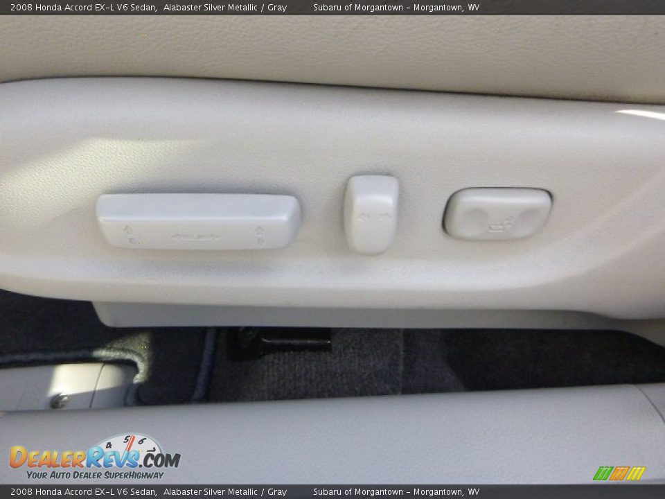 2008 Honda Accord EX-L V6 Sedan Alabaster Silver Metallic / Gray Photo #15