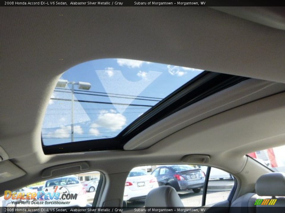 2008 Honda Accord EX-L V6 Sedan Alabaster Silver Metallic / Gray Photo #16