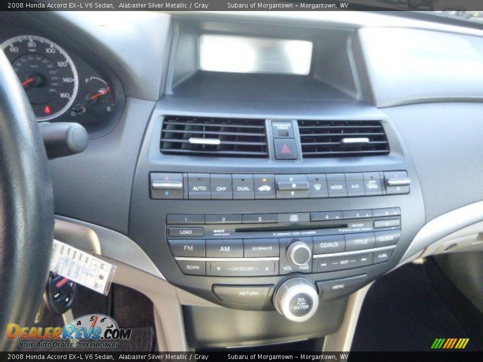 2008 Honda Accord EX-L V6 Sedan Alabaster Silver Metallic / Gray Photo #18