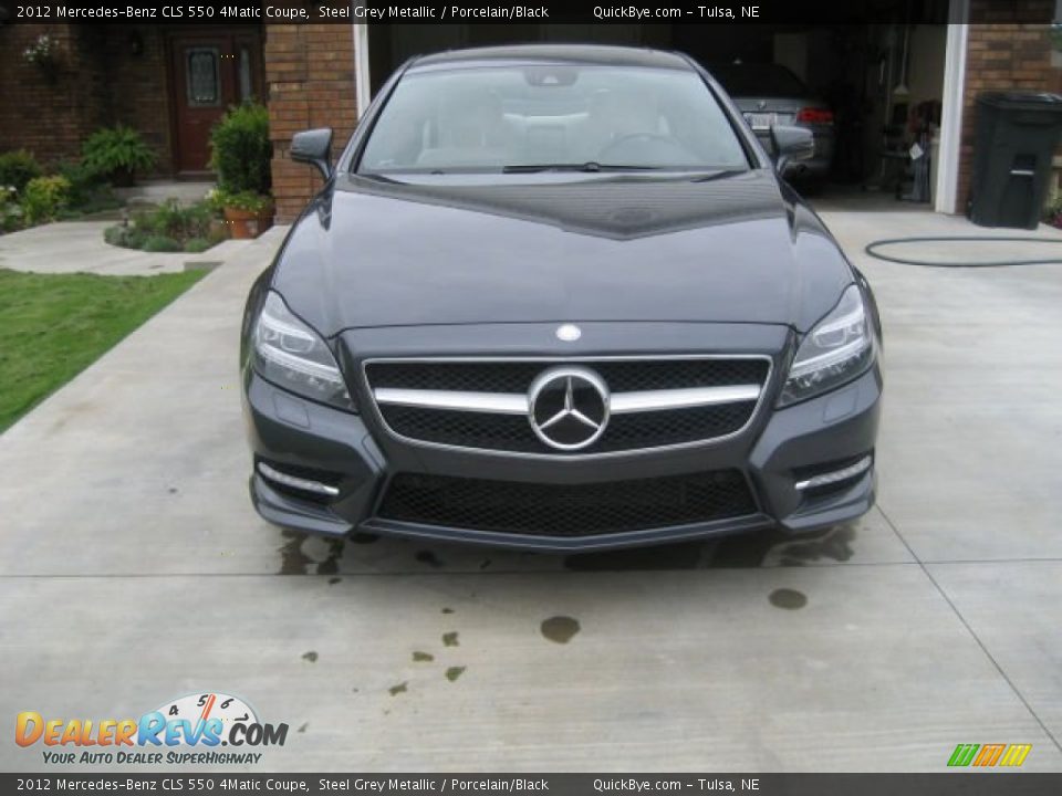 2012 Mercedes-Benz CLS 550 4Matic Coupe Steel Grey Metallic / Porcelain/Black Photo #2