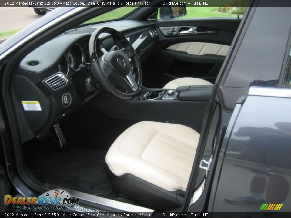 Porcelain/Black Interior - 2012 Mercedes-Benz CLS 550 4Matic Coupe Photo #6