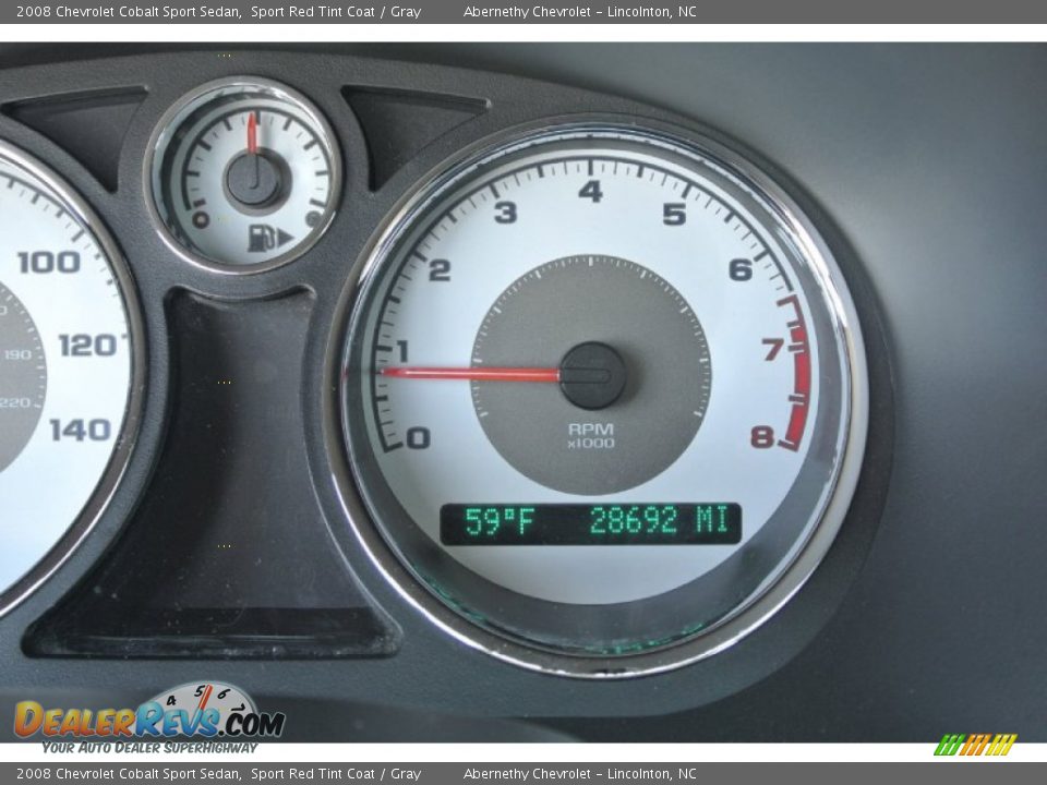 2008 Chevrolet Cobalt Sport Sedan Sport Red Tint Coat / Gray Photo #16