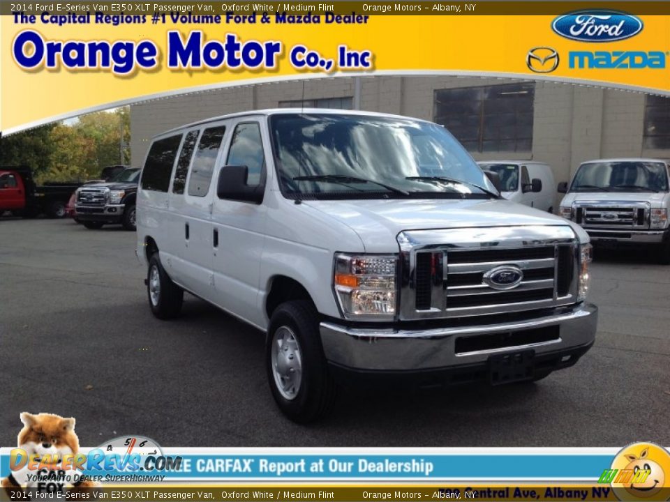 2014 Ford E-Series Van E350 XLT Passenger Van Oxford White / Medium Flint Photo #1