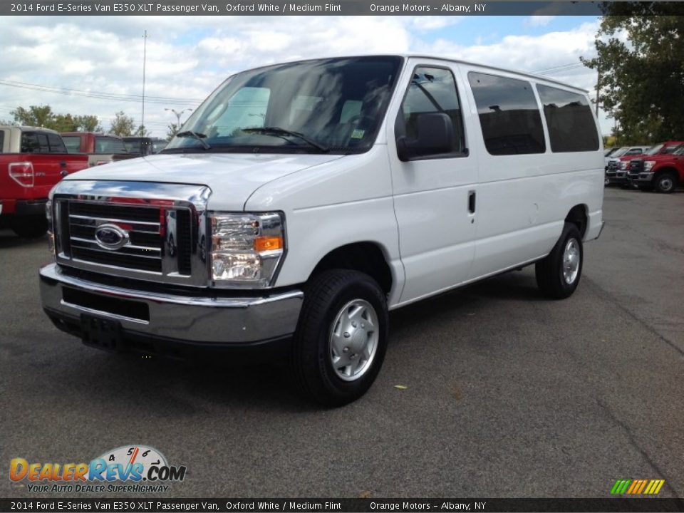 2014 Ford E-Series Van E350 XLT Passenger Van Oxford White / Medium Flint Photo #3