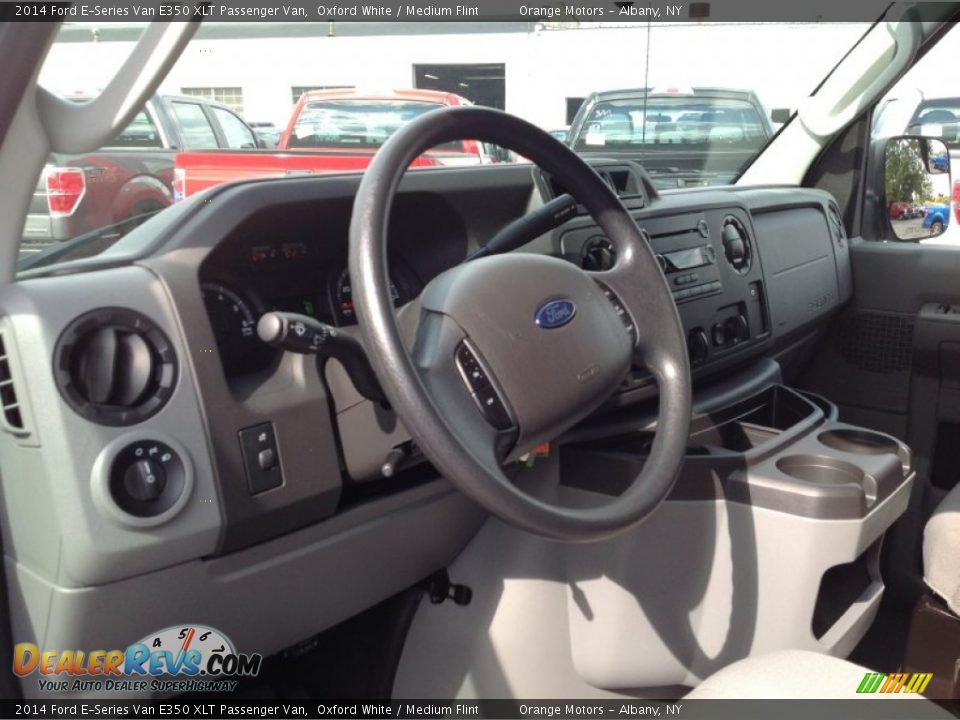 2014 Ford E-Series Van E350 XLT Passenger Van Oxford White / Medium Flint Photo #7