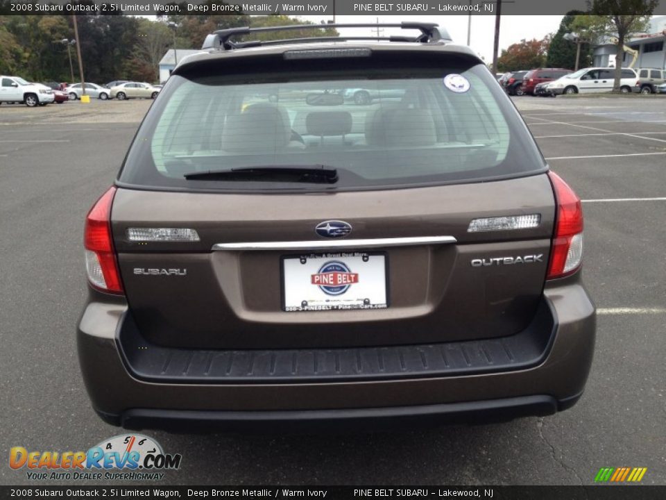 2008 Subaru Outback 2.5i Limited Wagon Deep Bronze Metallic / Warm Ivory Photo #8