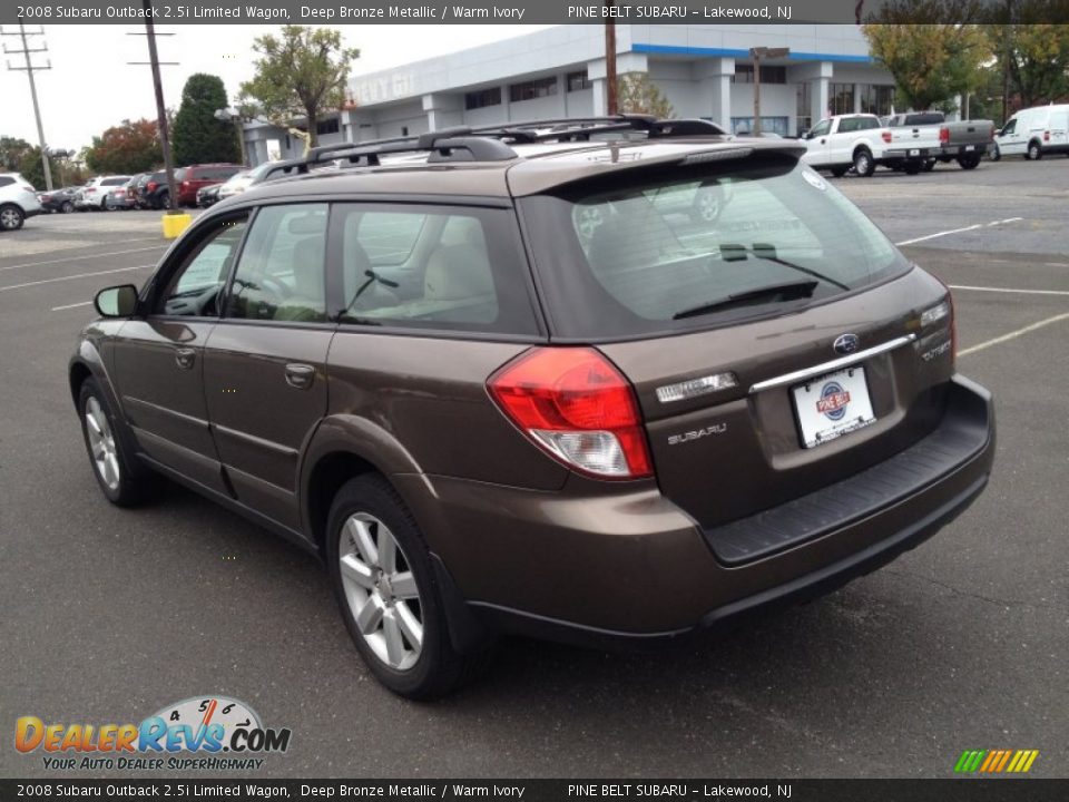 2008 Subaru Outback 2.5i Limited Wagon Deep Bronze Metallic / Warm Ivory Photo #11