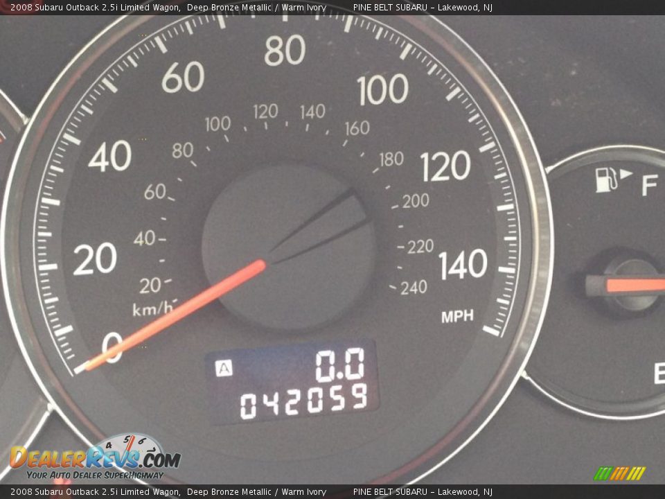 2008 Subaru Outback 2.5i Limited Wagon Deep Bronze Metallic / Warm Ivory Photo #20