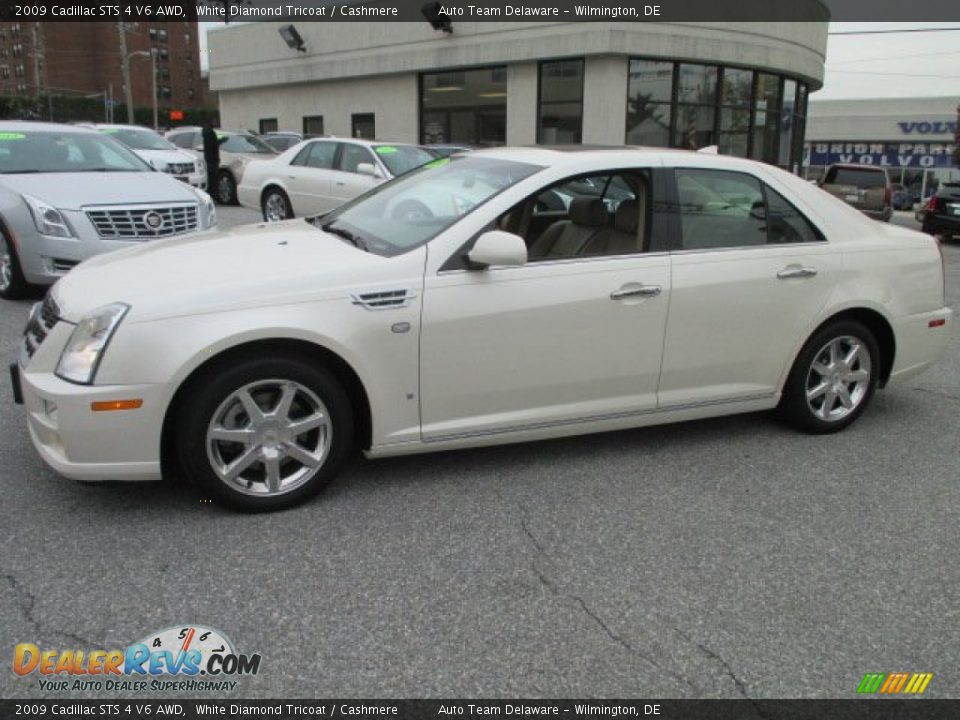 2009 Cadillac STS 4 V6 AWD White Diamond Tricoat / Cashmere Photo #3