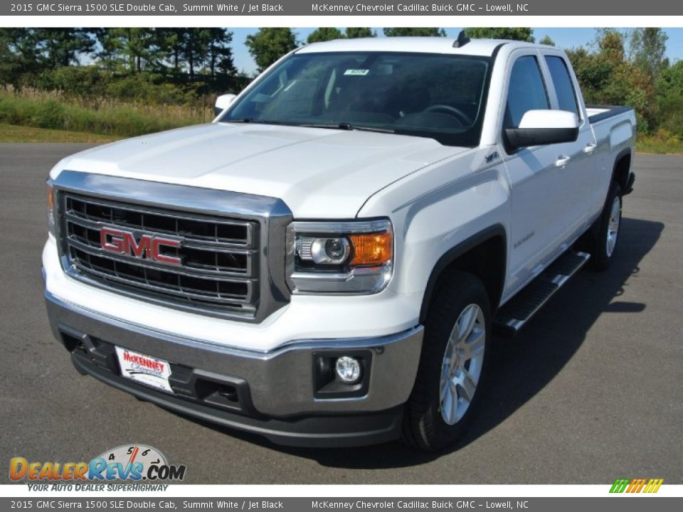 2015 GMC Sierra 1500 SLE Double Cab Summit White / Jet Black Photo #2