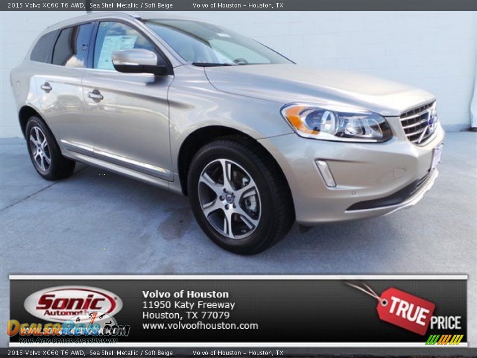 2015 Volvo XC60 T6 AWD Sea Shell Metallic / Soft Beige Photo #1
