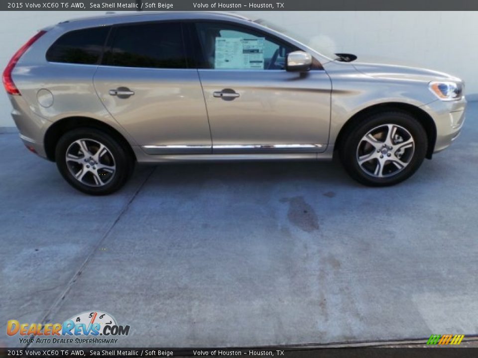 2015 Volvo XC60 T6 AWD Sea Shell Metallic / Soft Beige Photo #7