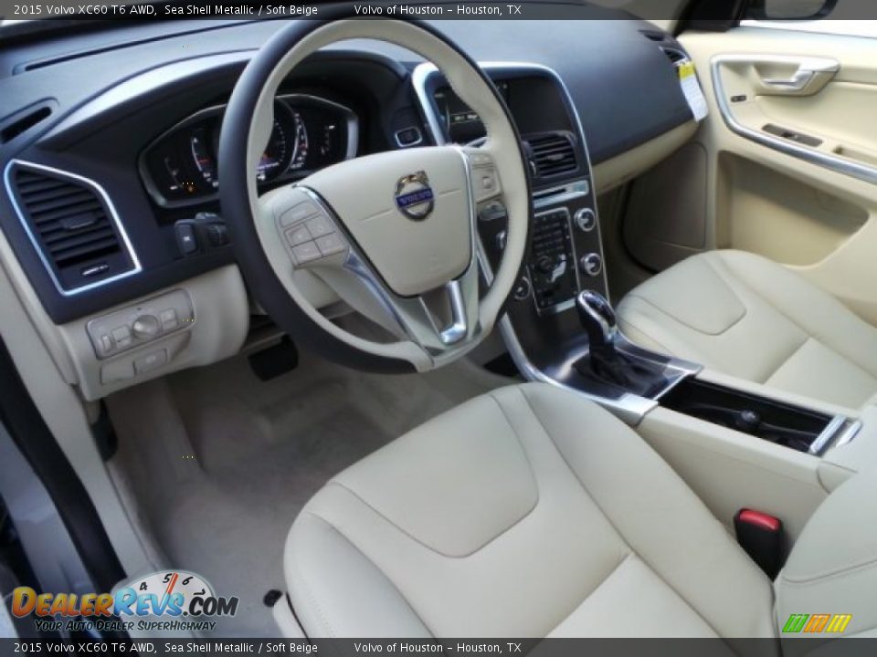 2015 Volvo XC60 T6 AWD Sea Shell Metallic / Soft Beige Photo #10