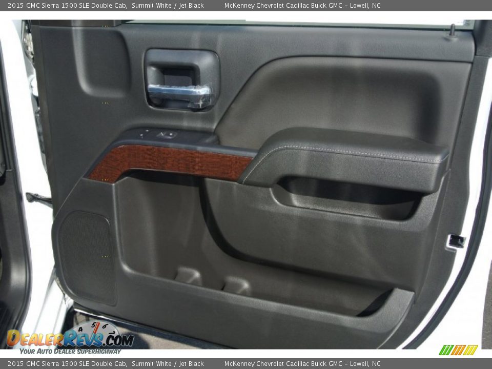 2015 GMC Sierra 1500 SLE Double Cab Summit White / Jet Black Photo #17