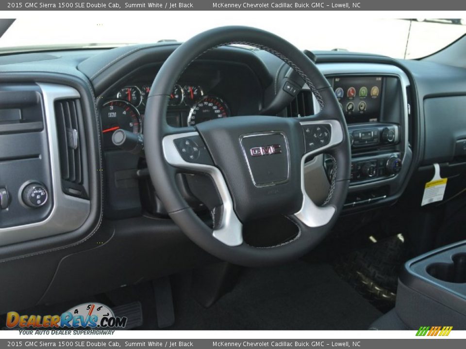 2015 GMC Sierra 1500 SLE Double Cab Summit White / Jet Black Photo #20