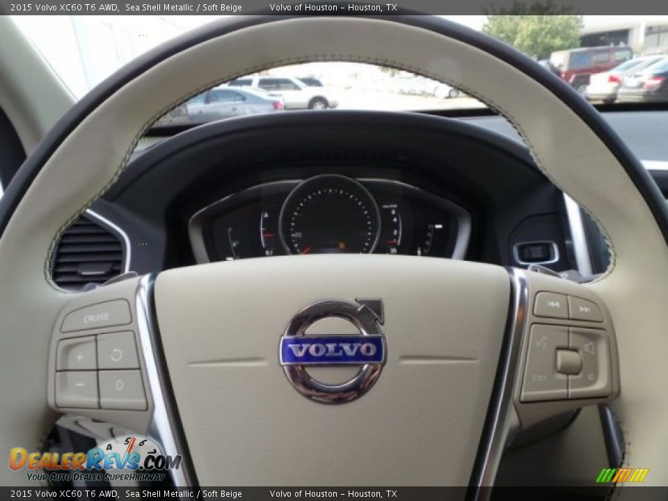 2015 Volvo XC60 T6 AWD Sea Shell Metallic / Soft Beige Photo #21