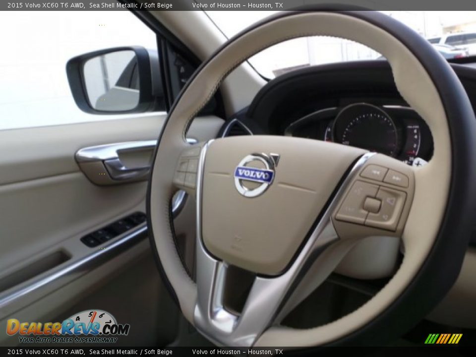 2015 Volvo XC60 T6 AWD Sea Shell Metallic / Soft Beige Photo #27