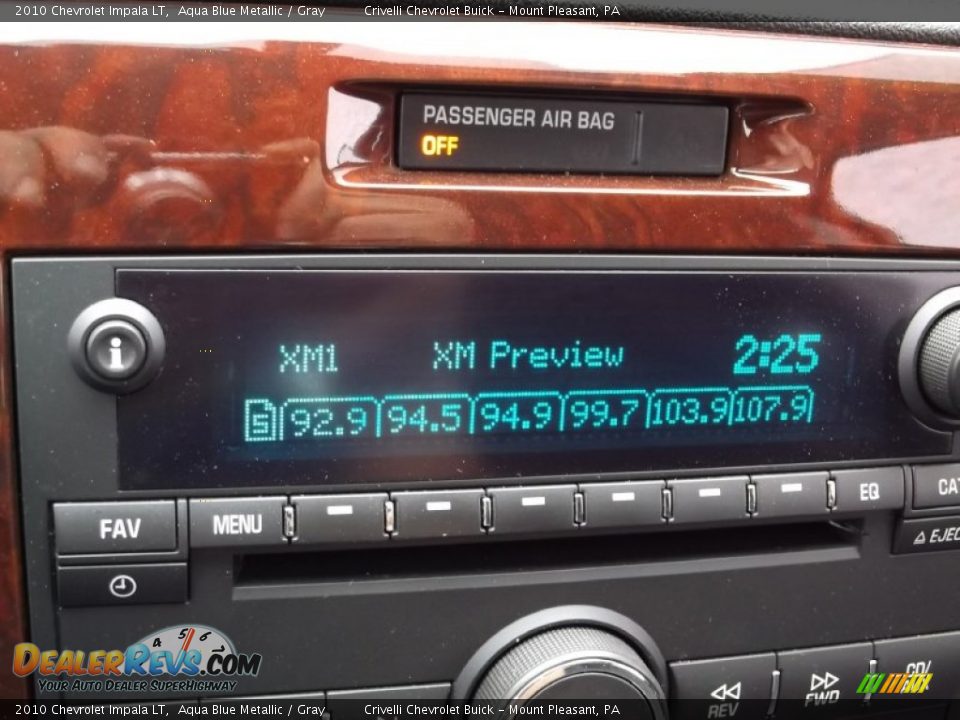 2010 Chevrolet Impala LT Aqua Blue Metallic / Gray Photo #20