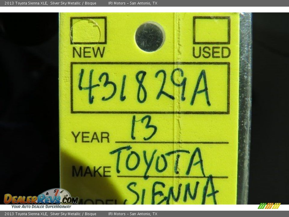 2013 Toyota Sienna XLE Silver Sky Metallic / Bisque Photo #21