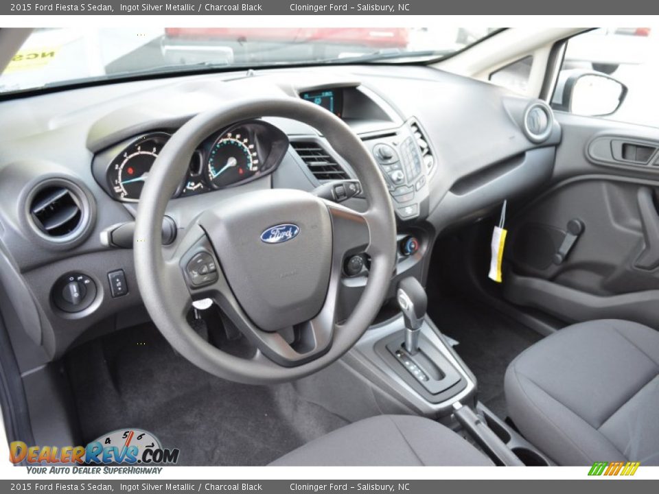 Charcoal Black Interior - 2015 Ford Fiesta S Sedan Photo #7