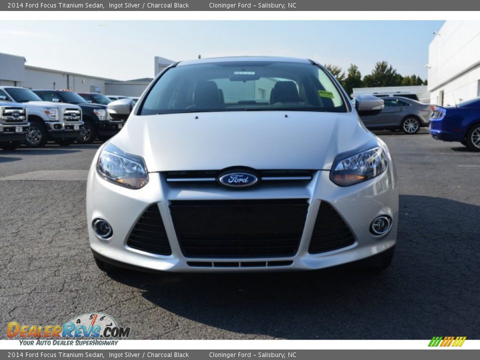 2014 Ford Focus Titanium Sedan Ingot Silver / Charcoal Black Photo #4