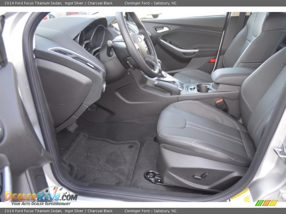 2014 Ford Focus Titanium Sedan Ingot Silver / Charcoal Black Photo #6