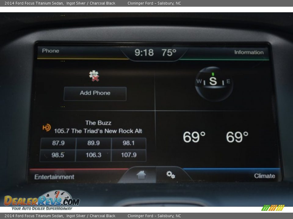 2014 Ford Focus Titanium Sedan Ingot Silver / Charcoal Black Photo #13