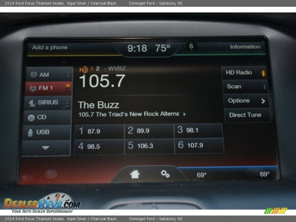 2014 Ford Focus Titanium Sedan Ingot Silver / Charcoal Black Photo #14