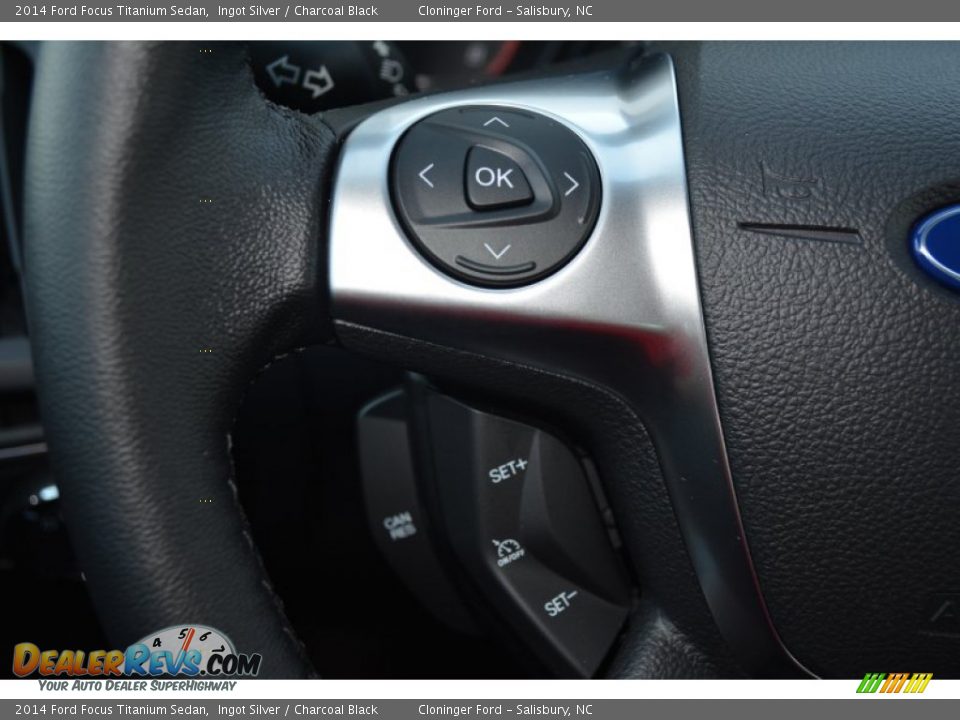 2014 Ford Focus Titanium Sedan Ingot Silver / Charcoal Black Photo #24