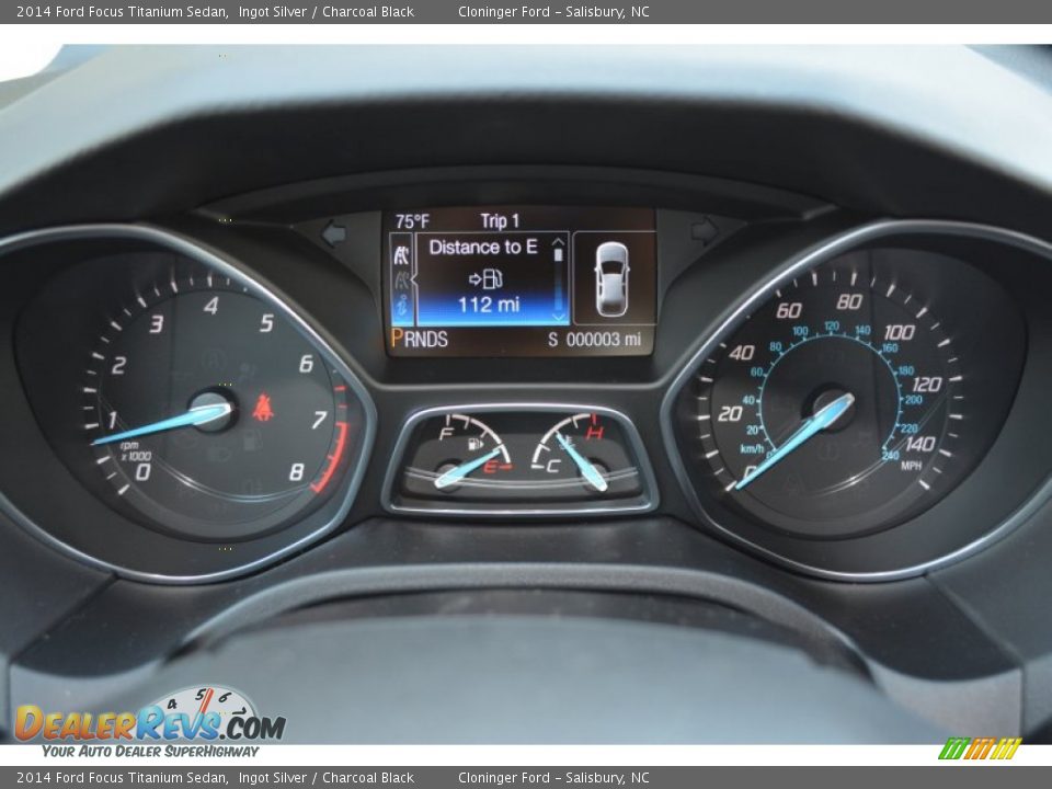 2014 Ford Focus Titanium Sedan Ingot Silver / Charcoal Black Photo #26