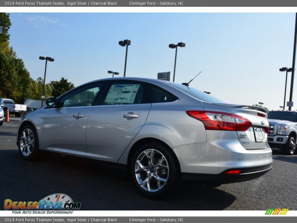 2014 Ford Focus Titanium Sedan Ingot Silver / Charcoal Black Photo #29